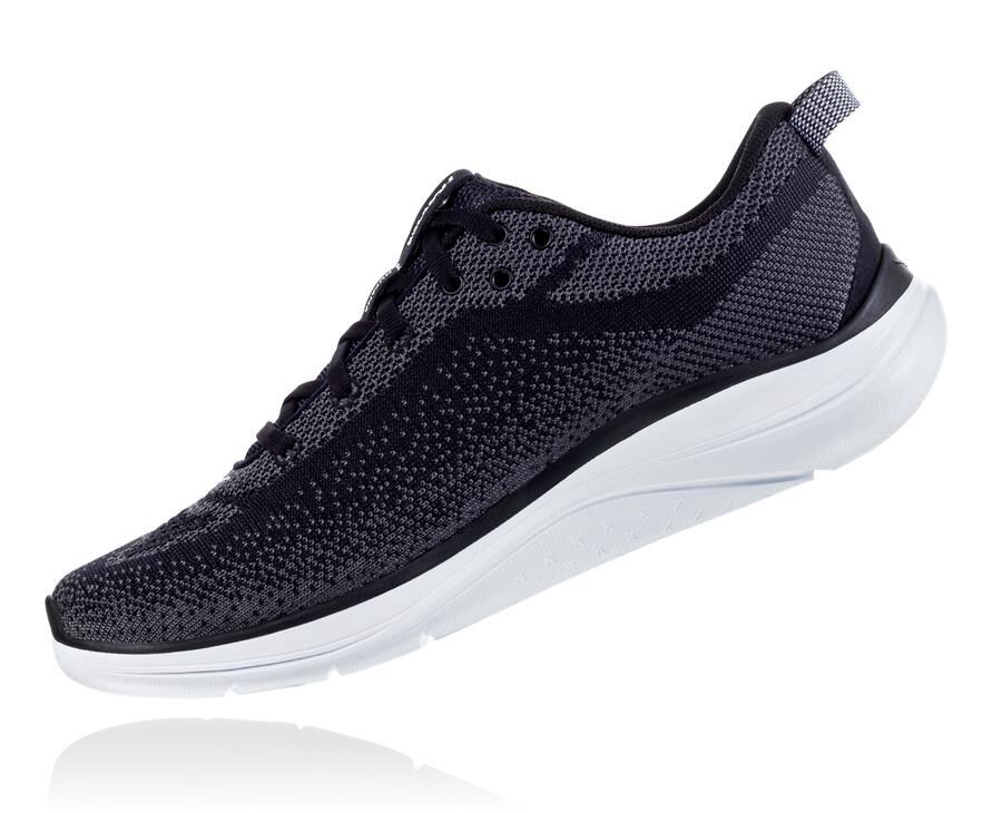 Hoka One One Hupana Flow Löparskor Herr - Svarta/Vita - FBVEP-2970